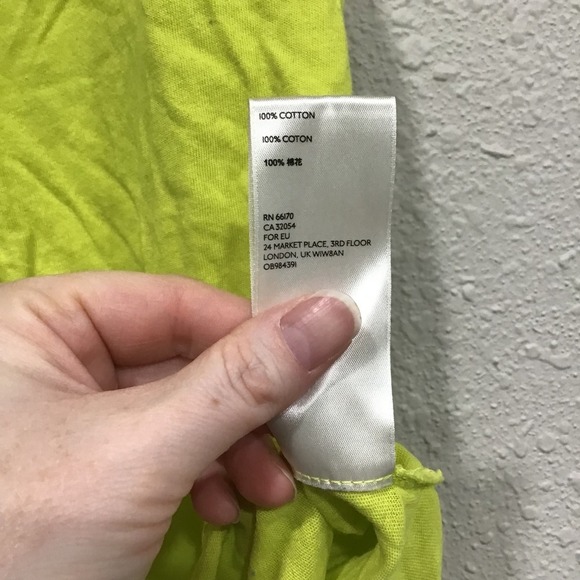 Free People We The Free The Twist Distressed Tank Top Women's Size L Zest Yellow - Picture 7 of 8